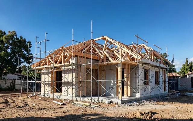 Vivienda unifamiliar en fase de construcción