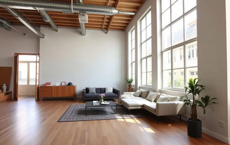 Local en planta baja transformado en vivienda diáfana con techos altos y grandes ventanales (imagen de referencia)